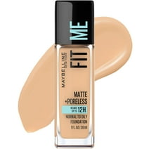 Maybelline Fit Me Matte + Poreless Liquid Foundation Makeup, 220 Natural Beige, 1 fl oz