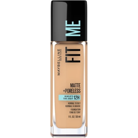Maybelline Fit Me Matte + Poreless Liquid Foundation Makeup, 238 Rich Tan, 1 fl oz