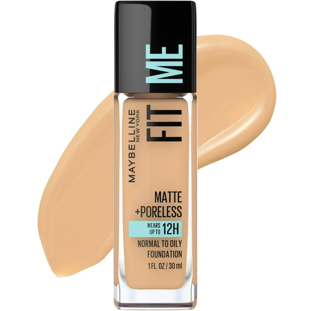Maybelline Fit Me Matte + Poreless Liquid Foundation Makeup, 238 Rich Tan, 1 fl oz