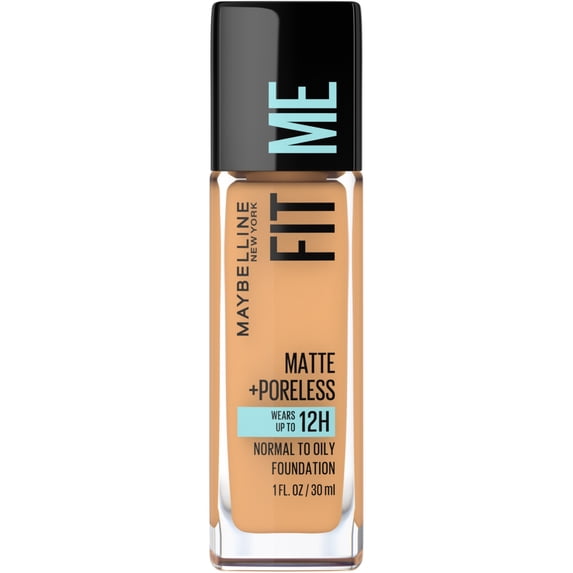 Maybelline Fit Me Matte + Poreless Liquid Foundation Makeup, 312 Golden, 1 fl oz