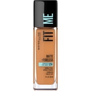 Maybelline Fit Me Matte + Poreless Liquid Foundation Makeup, 334 Warm Sun, 1 fl oz