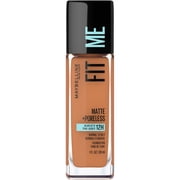 Maybelline Fit Me Matte + Poreless Liquid Foundation Makeup, 338 Spicy Brown, 1 fl oz