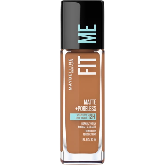 Maybelline Fit Me Matte + Poreless Liquid Foundation Makeup, 355 Coconut, 1 fl oz