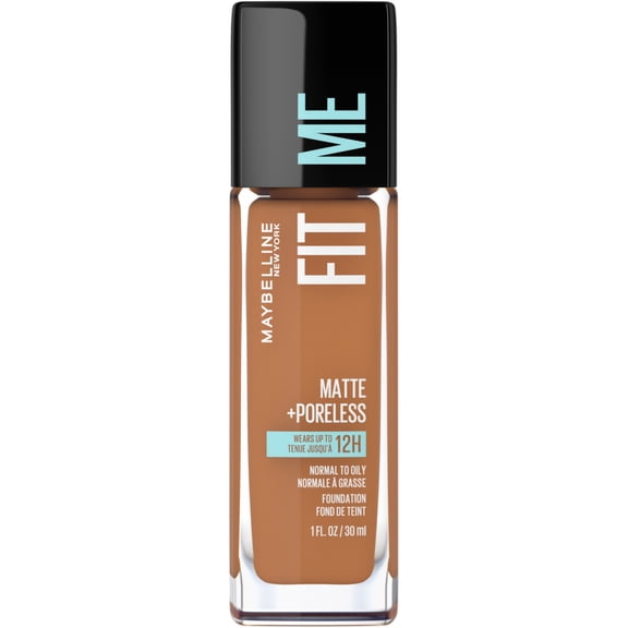Maybelline Fit Me Matte + Poreless Liquid Foundation Makeup, 355 Coconut, 1 fl oz