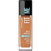 Maybelline Fit Me Matte + Poreless Liquid Foundation Makeup, Cappuccino, 1 fl oz
