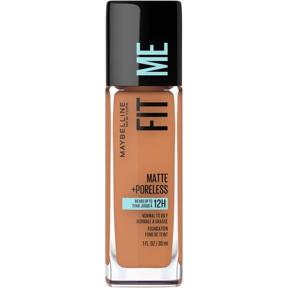 Maybelline Fit Me Matte + Poreless Liquid Foundation Makeup, Classic Tan, 1 fl oz