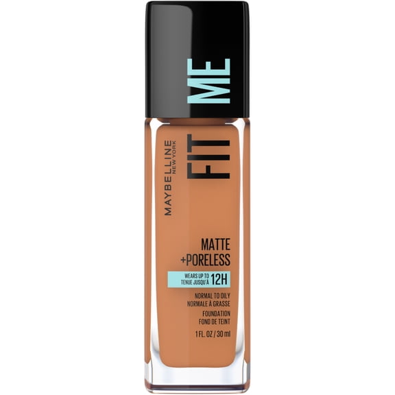 Maybelline Fit Me Matte + Poreless Liquid Foundation Makeup, Classic Tan, 1 fl oz