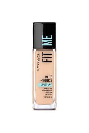 Fit Me Matte + Poreless Liquid Foundation Makeup, Creamy Beige, 1 fl. oz.