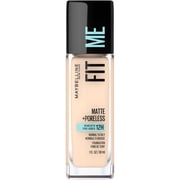 Maybelline Fit Me Matte + Poreless Liquid Foundation Makeup, Fair Ivory, 1 fl oz