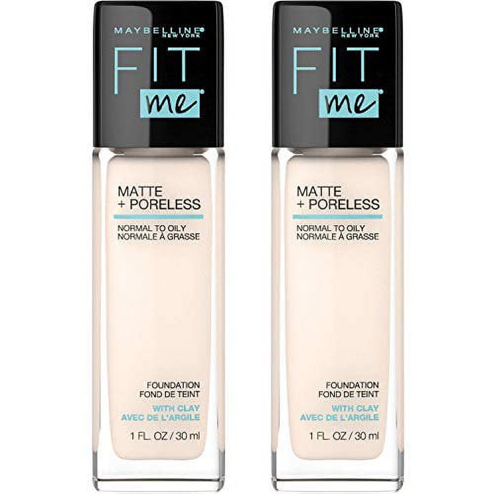 Maybelline Fit Me Matte + Poreless Liquid Foundation Makeup, 120 Classic  Ivory, 1 fl oz