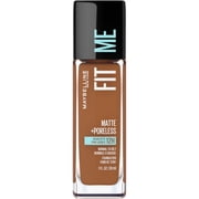 Maybelline Fit Me Matte + Poreless Liquid Foundation Makeup, Mocha, 1 fl. oz.