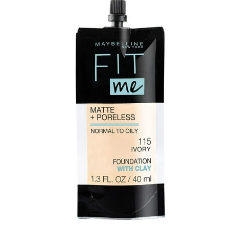 Maybelline Fit Me Matte + Poreless Liquid Foundation, Normal To Oily, 115 Ivory