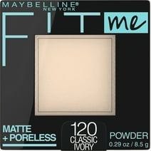 Maybelline Fit Me Matte Poreless Pressed Face Powder Makeup, Classic Ivory, 0.29 oz