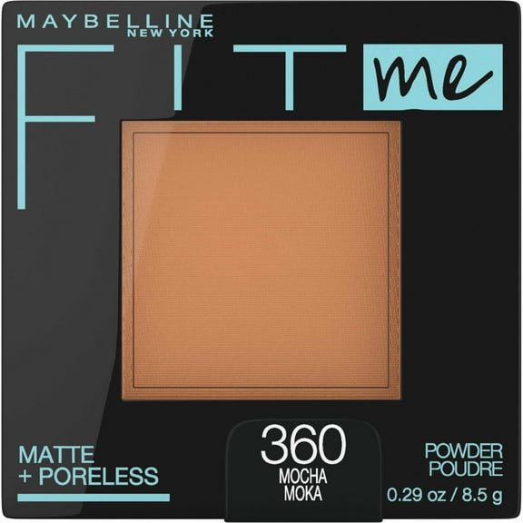 Maybelline Fit Me Matte Poreless Pressed Face Powder Makeup, Mocha, 0.29 oz