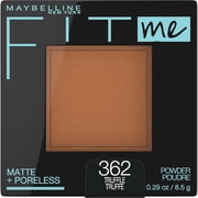 Maybelline Fit Me Matte Poreless Pressed Face Powder Makeup, Truffle, 0.29 oz.