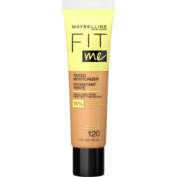 Maybelline Fit Me Tinted Moisturizer, Natural Coverage, Face Makeup, 120, 1 fl. oz.