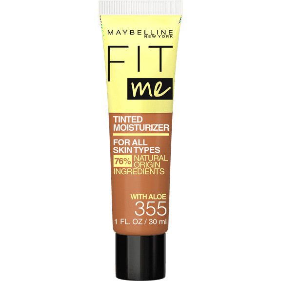 Maybelline Fit Me Tinted Moisturizer, Natural Coverage, Face Makeup, 355, 1 fl. oz.
