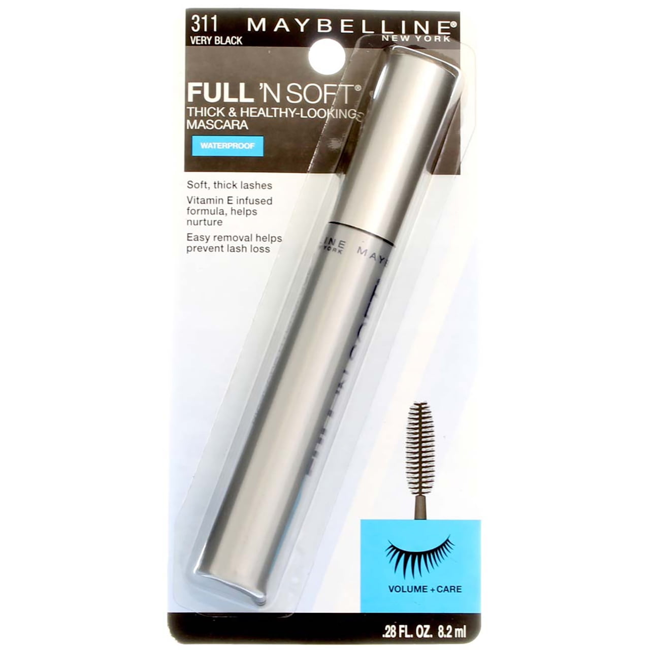 Maybelline Full 'N Soft Waterproof Mascara, Very Black [311], 0.28 oz ...
