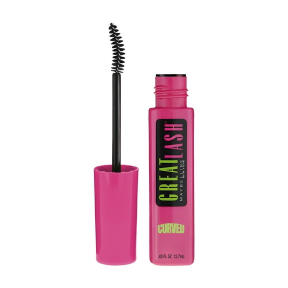 Maybelline Great Lash Curved Brush Washable Mascara, Very Black, 0.43 fl oz