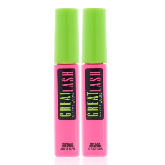 Maybelline Great Lash Mascara 101 Very Black 0.43 oz (2 Pack)