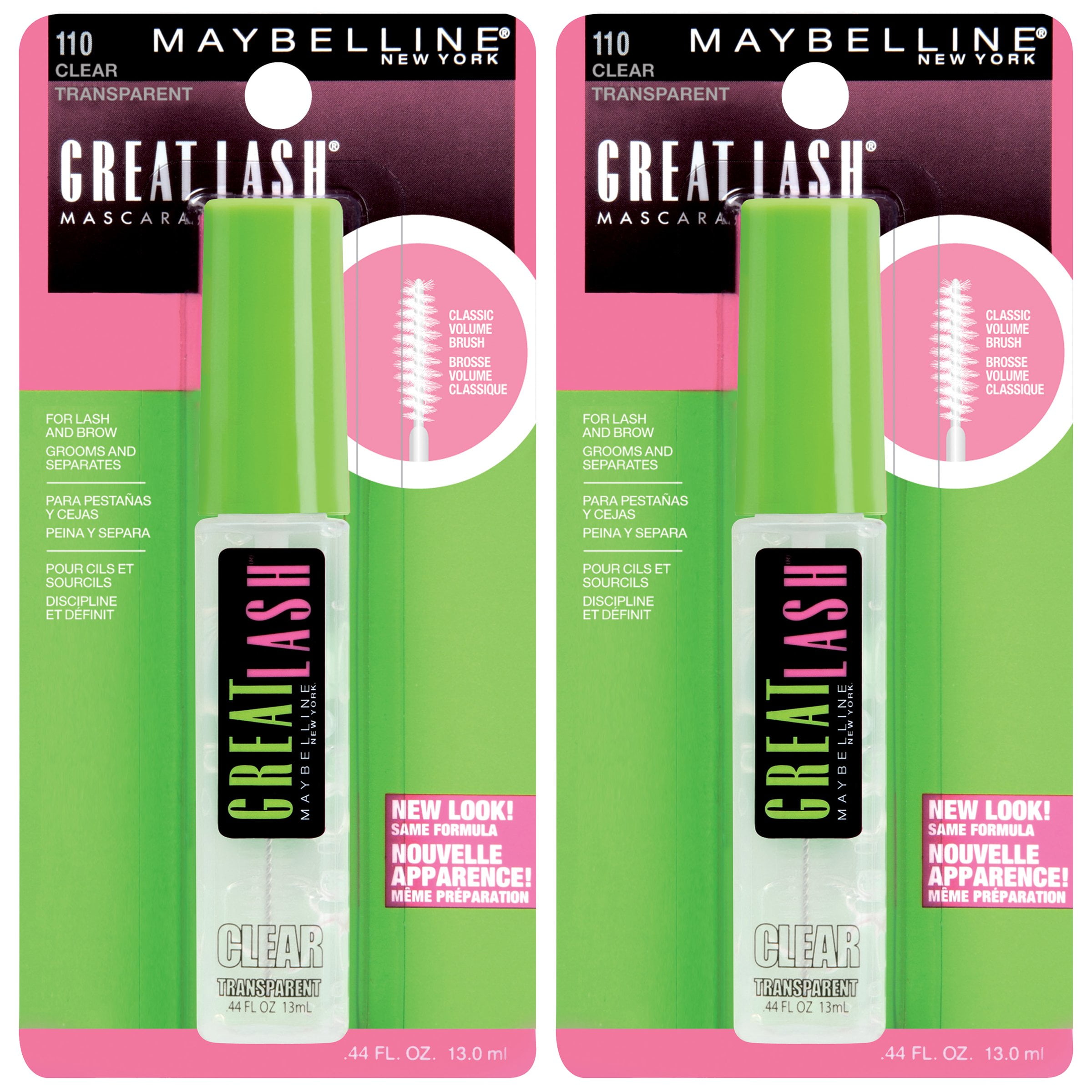 Maybelline Great Lash Washable Clear Mascara Makeup For Eyelashes And Eyebrows 2 Count Walmart
