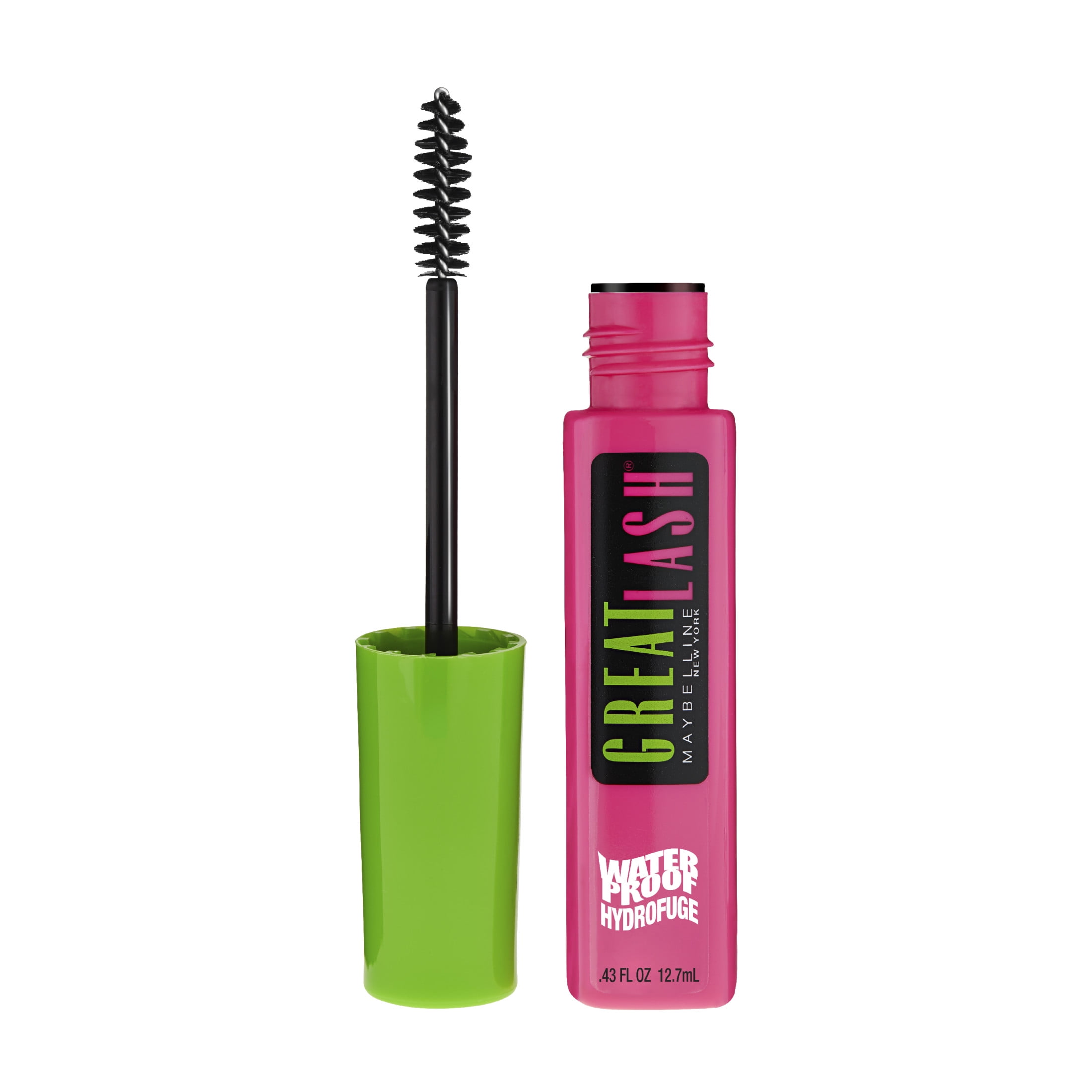 Maybelline Great Lash Waterproof Mascara, Very Black, Volume-Building,  Lengthening, Ophthalmologist Tested - Walmart.com, image size:2200x2200