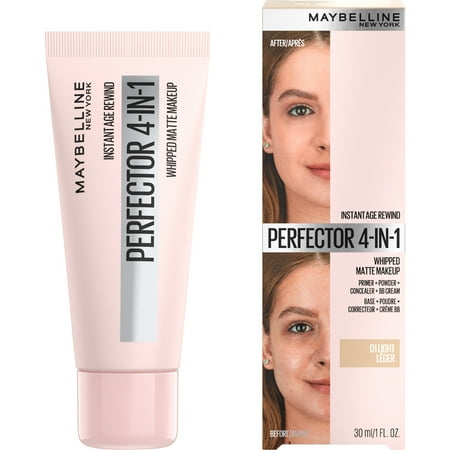 Maybelline Instant Age Rewind 4-In-1 Matte Foundation Makeup, Light, 1 fl oz