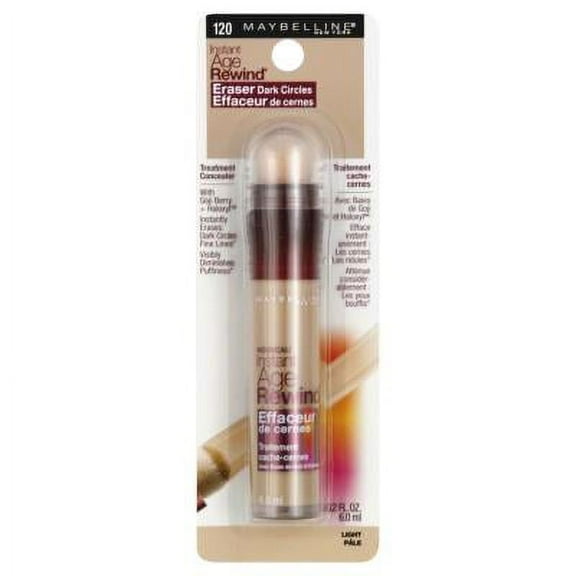 Maybelline Instant Age Rewind Eraser Dark Circles Treatment Concealer, Light 0.2 oz (Pack of 3)
