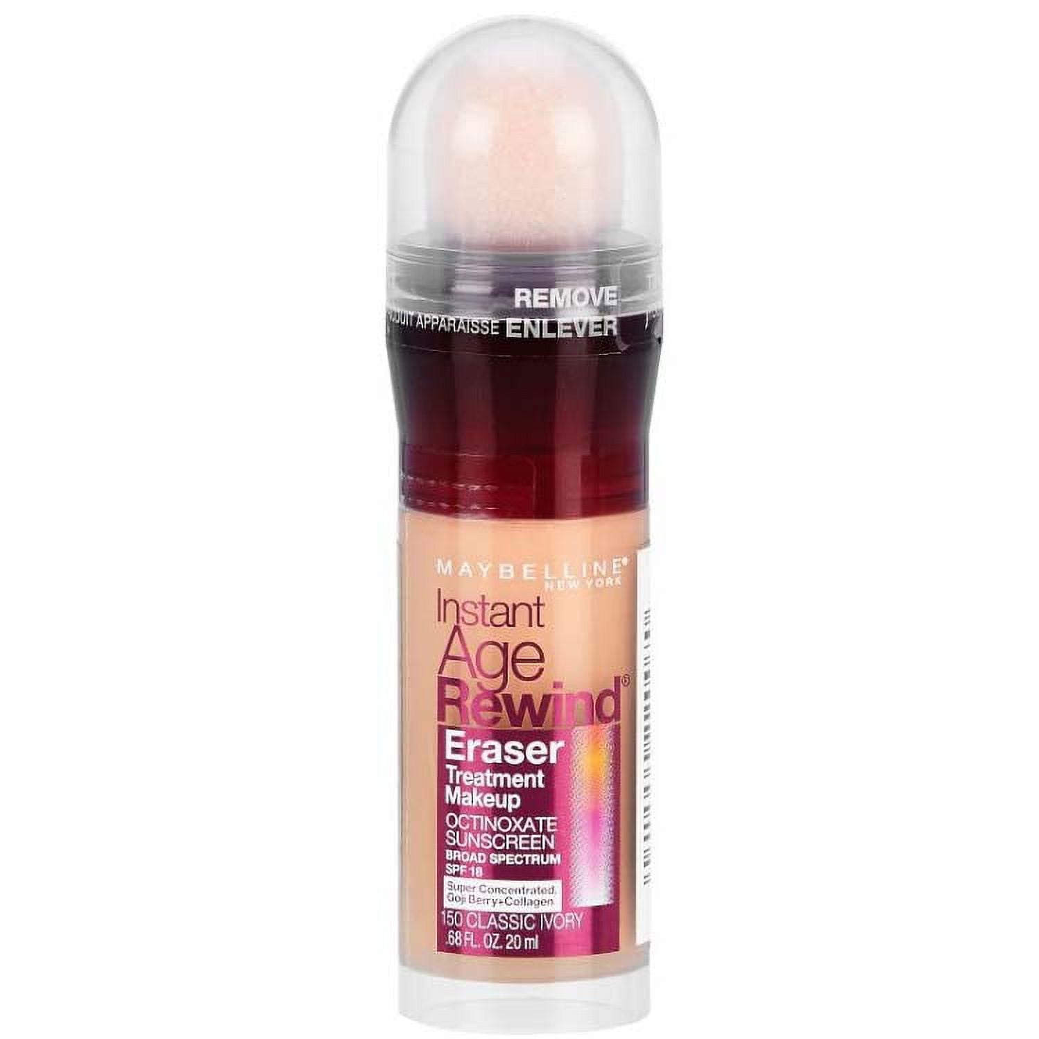 Maybelline Instant Age Rewind Eraser Foundation, Anti-Aging, SPF 18, Medium Beige, 0.68 fl oz - Walmart.com Maybelline Instant Age Rewind Eraser Foundation, Anti-Aging, SPF 18, Medium Beige, 0.68 fl oz - Walmart.com