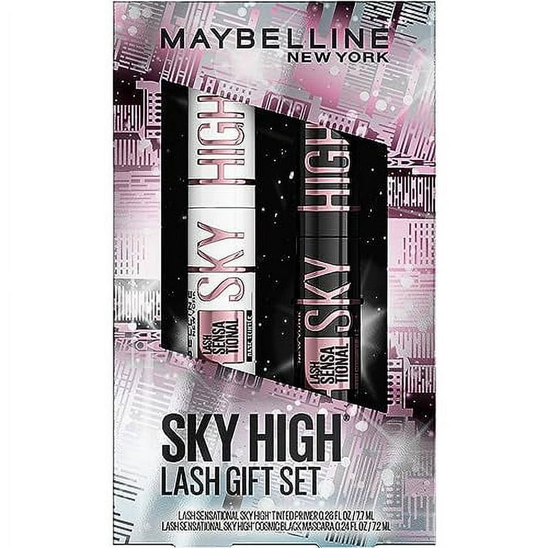Maybelline Lash Sensational Sky High Mascara and Primer Set, Includes Sky  High Mascara in Cosmic Black and Sky High Tinted Primer in Soft Black, 1  Makeup Gift Set