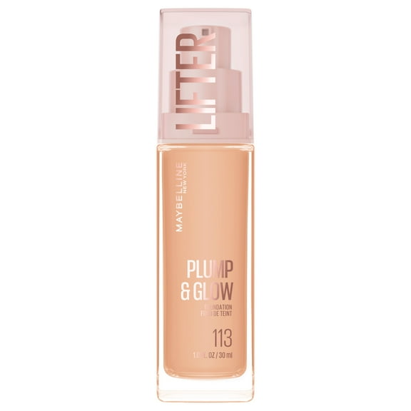Maybelline Lifter Plump & Glow Foundation, Hyaluronic Acid, 113 Neutral, 1 Piece
