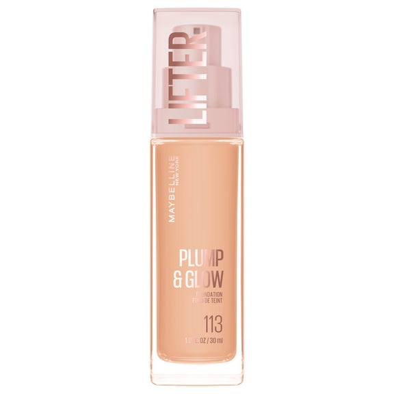 Maybelline Lifter Plump & Glow Foundation, Hyaluronic Acid, 113 Neutral, 1 Piece