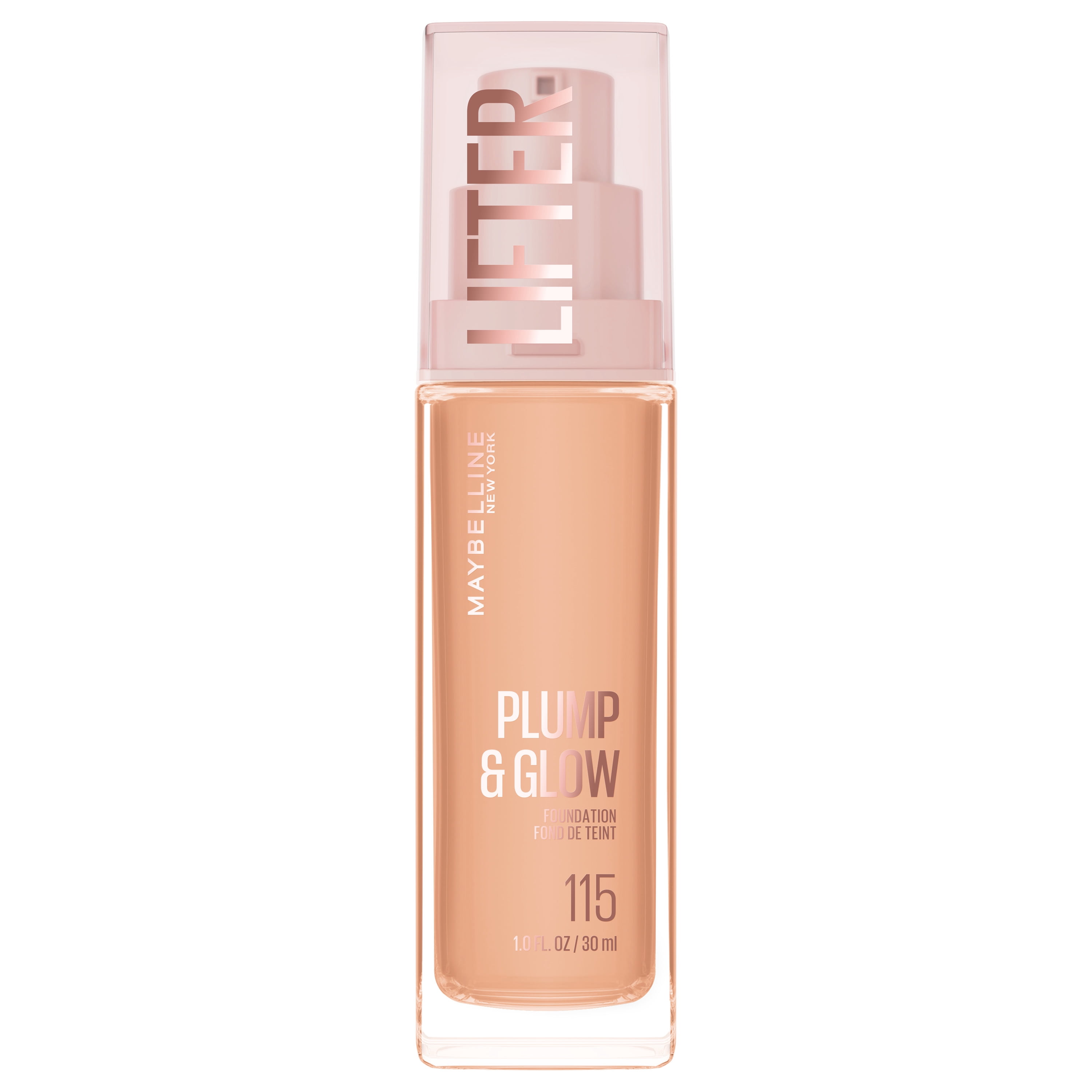 Maybelline Lifter Plump & Glow Foundation, Hyaluronic Acid, 115 Cool, 1 Piece