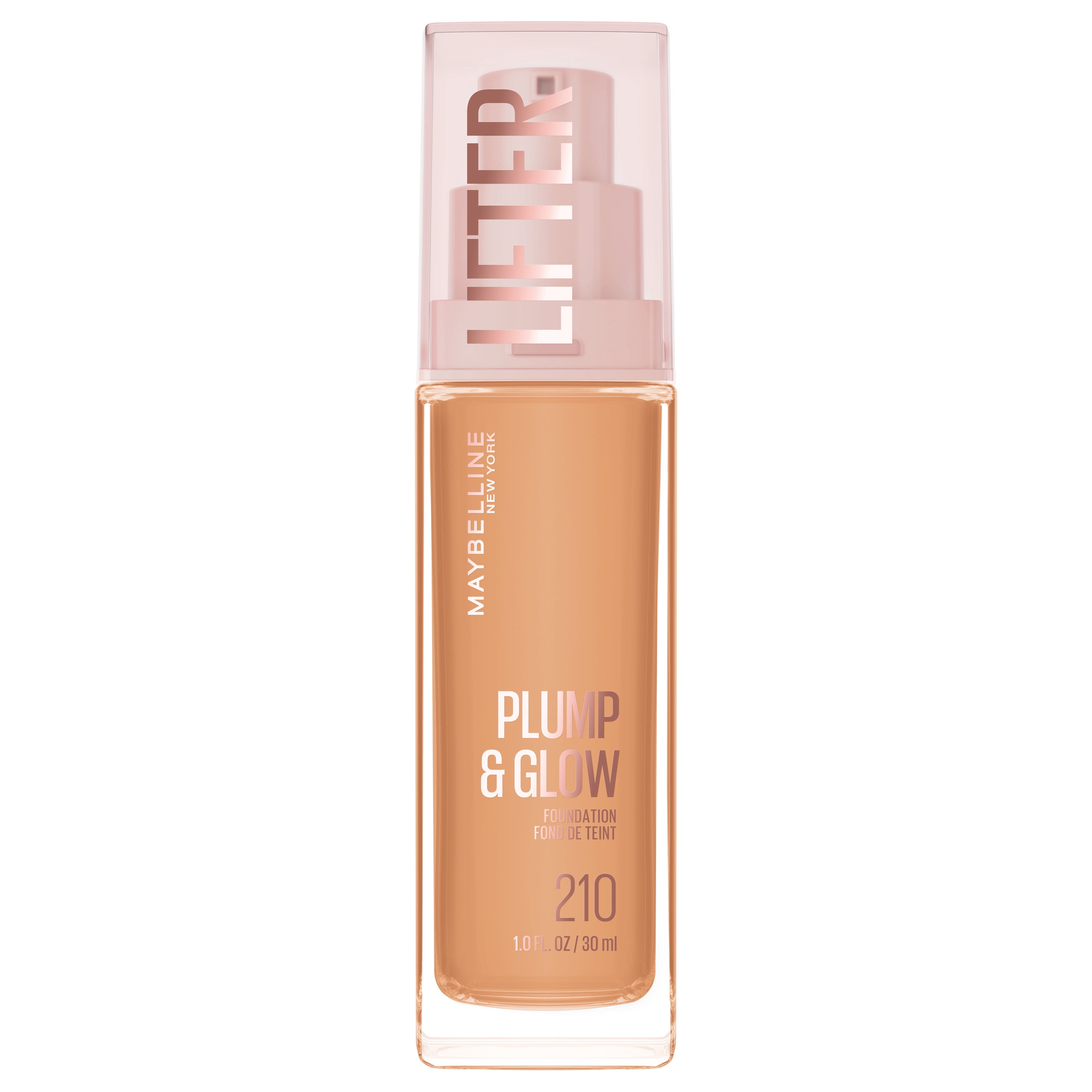Maybelline Lifter Plump & Glow Foundation, Hyaluronic Acid, 210 Neutral, 1 Piece