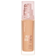 Maybelline Lifter Plump & Glow Foundation, Hyaluronic Acid, 220 Warm, 1 Piece