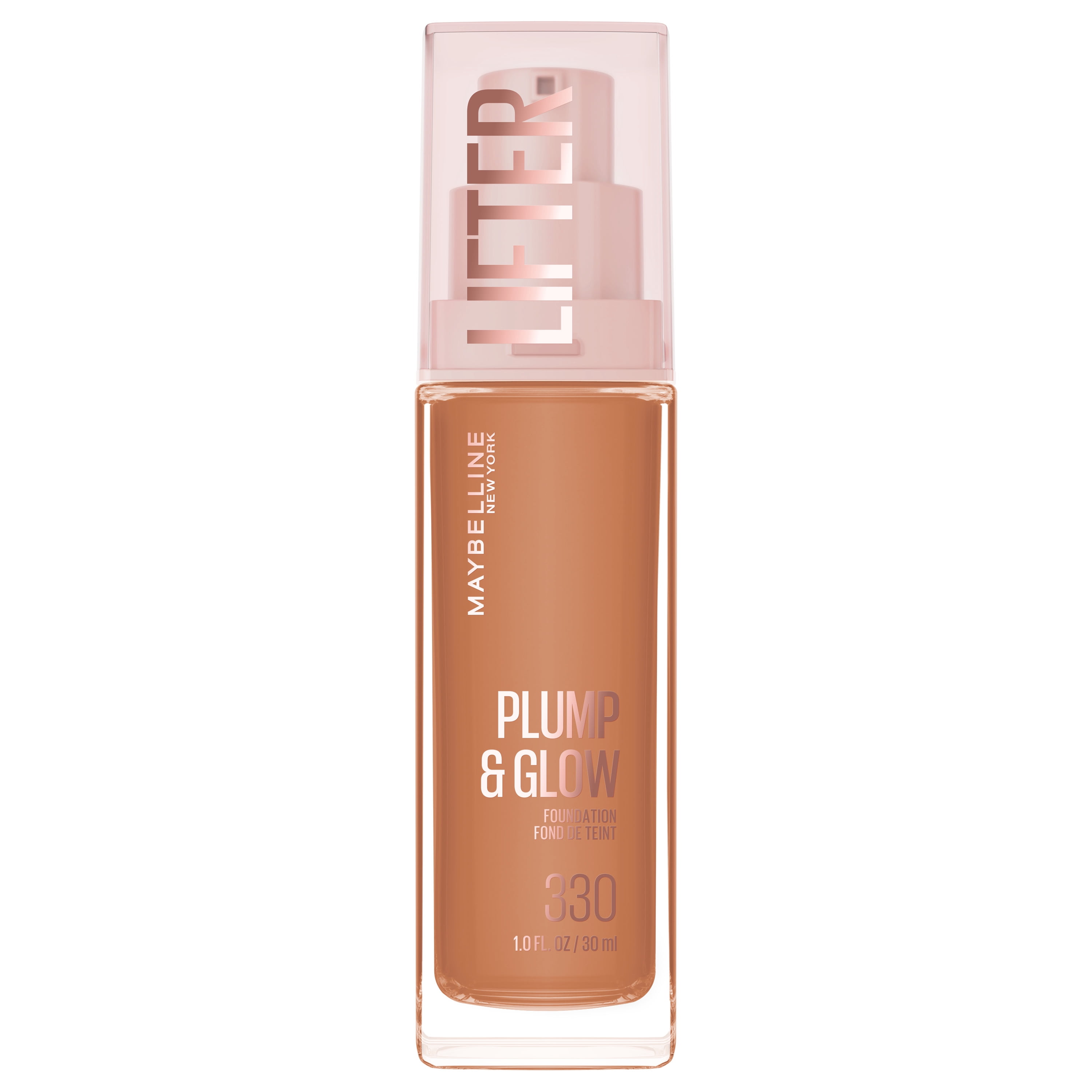 Maybelline Lifter Plump & Glow Foundation, Hyaluronic Acid, 330 Neutral, 1 Piece