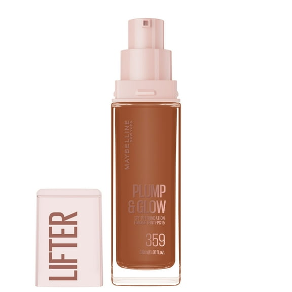 Maybelline Lifter Plump & Glow Foundation, Hyaluronic Acid, 359 Neutral, 1 kit