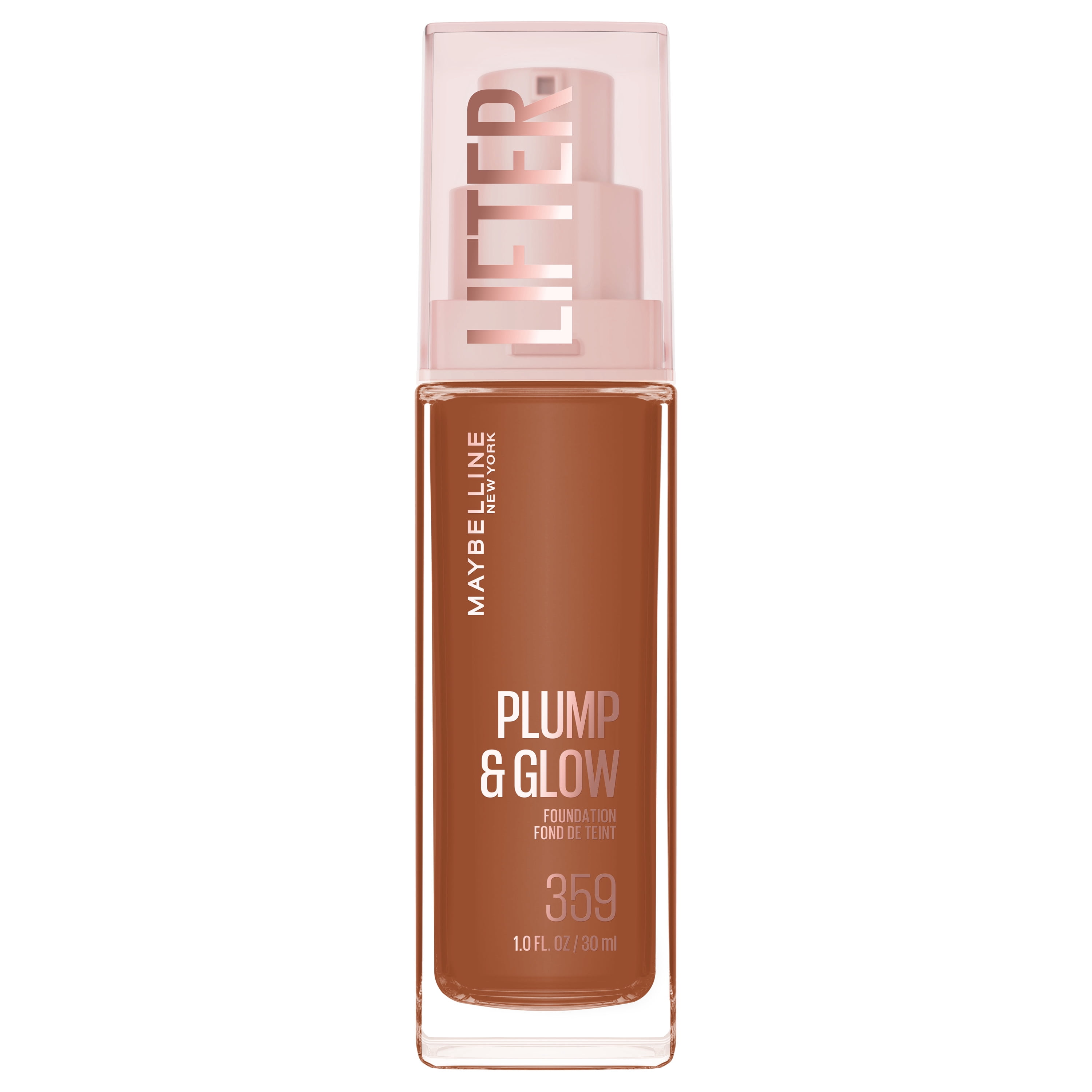 Maybelline Lifter Plump & Glow Foundation, Hyaluronic Acid, 359 Neutral, 1 kit