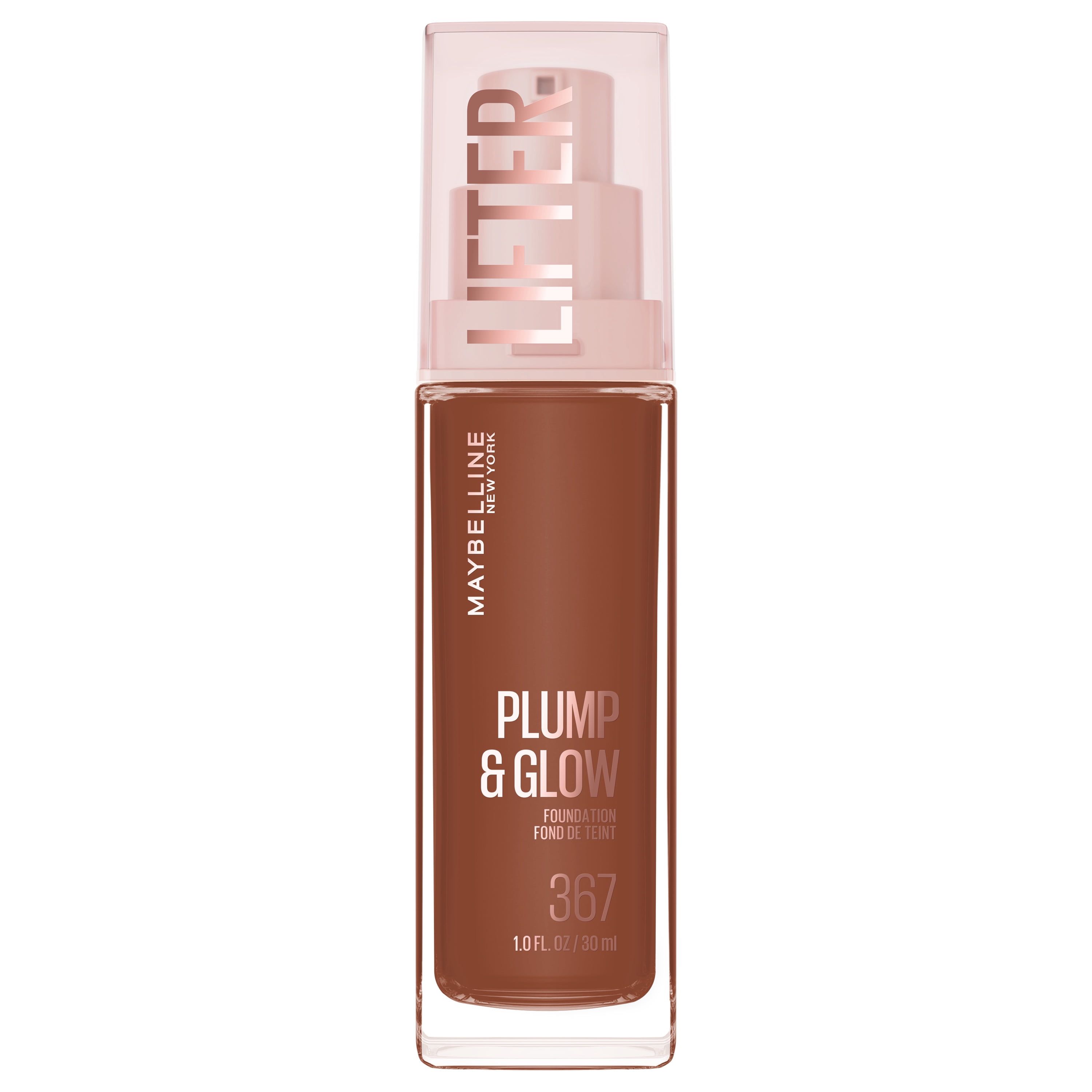 Maybelline Lifter Plump & Glow Foundation, Hyaluronic Acid, 367 Cool, 1 Piece