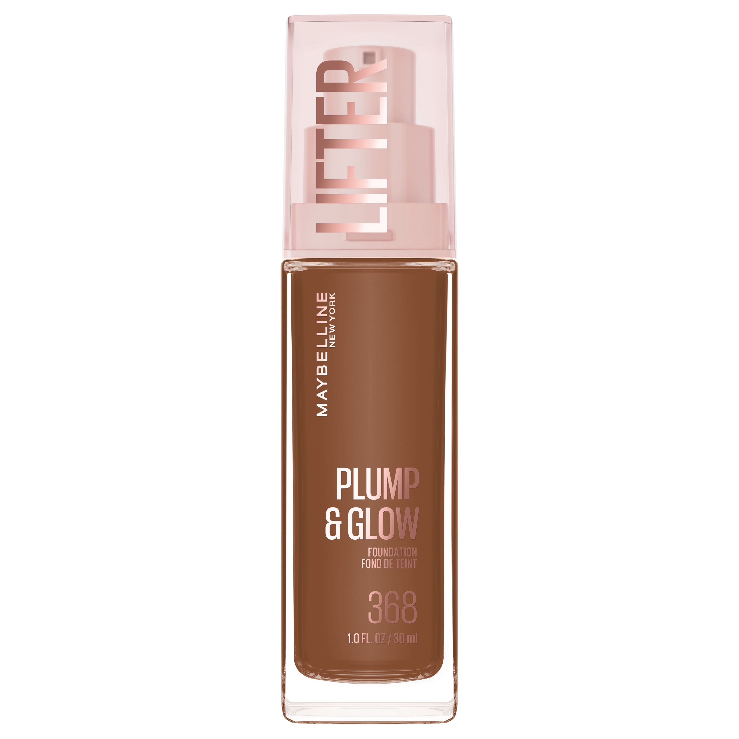 Maybelline Lifter Plump & Glow Foundation, Hyaluronic Acid, 368 Neutral, 1 Piece