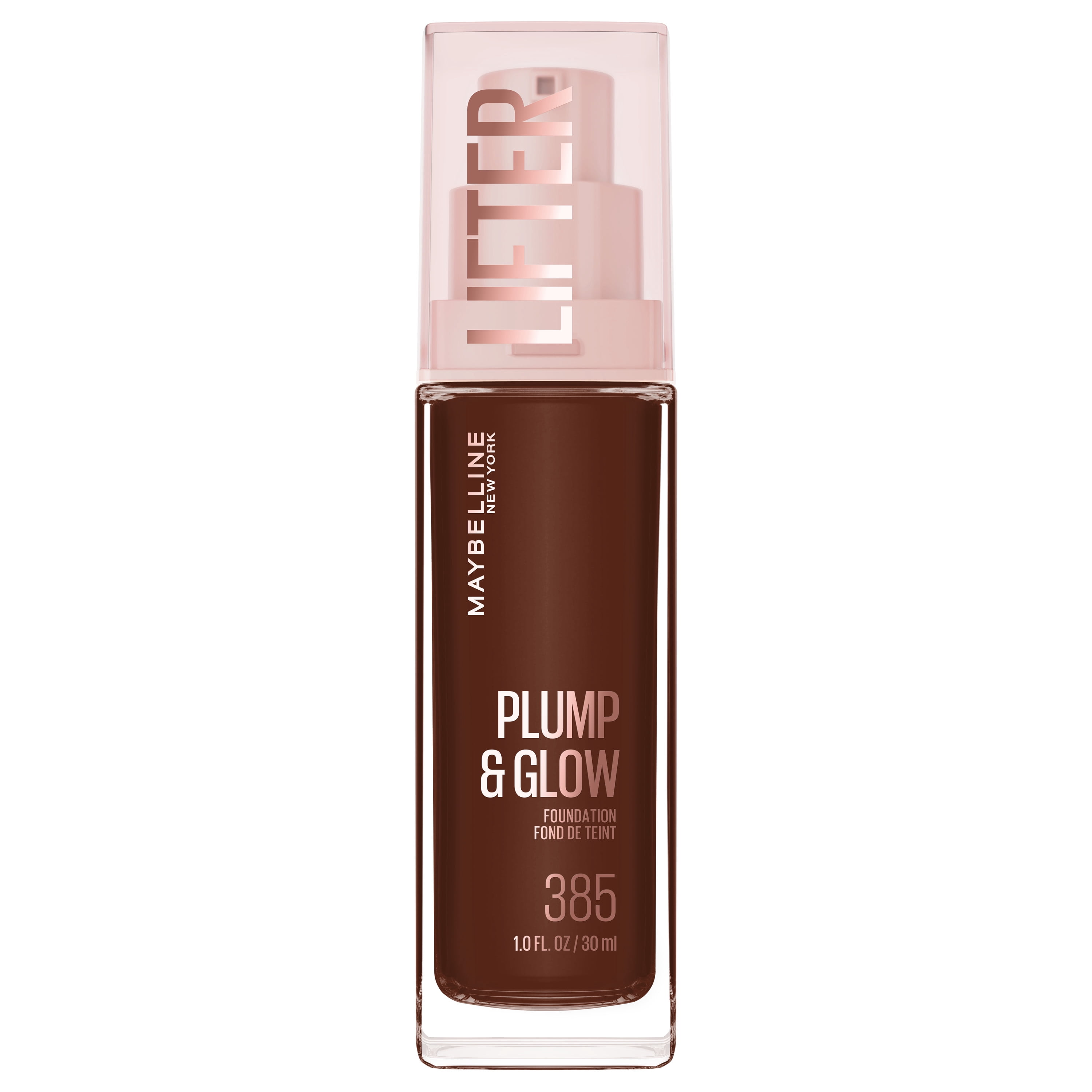 Maybelline Lifter Plump & Glow Foundation, Hyaluronic Acid, 385 Cool, 1 Piece