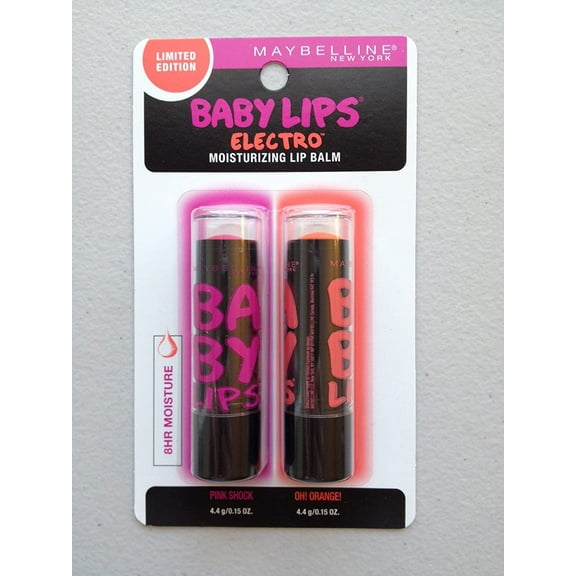 Maybelline Limited Edition Baby Lips Electro Duo Pack - Pink Shock, Oh Orange