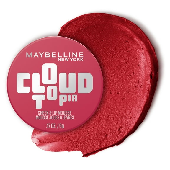Maybelline Cloudtopia Whipped Blush, Blurred Matte Finish Cheek & Lip Mousse, Ethereal Rouge, 2.03 fl oz
