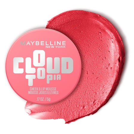 Maybelline Cloudtopia Whipped Blush, Blurred Matte Finish Cheek & Lip Mousse, Moonlit Rose, 2.03 fl oz