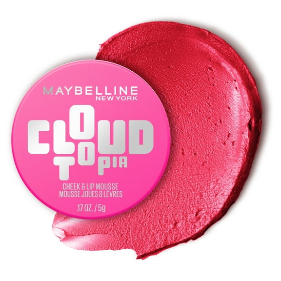 Maybelline Cloudtopia Whipped Blush, Blurred Matte Finish Cheek & Lip Mousse, Pink Daydream, 2.03 fl oz
