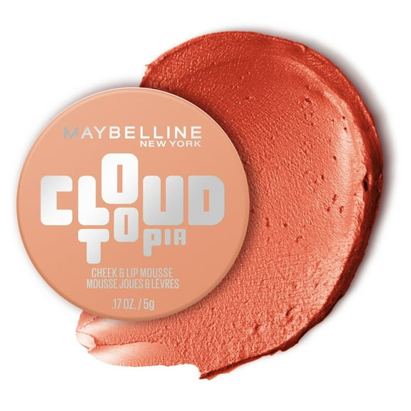 Maybelline Cloudtopia Whipped Blush, Blurred Matte Finish Cheek & Lip Mousse, Solar Serenity, 2.03 fl oz