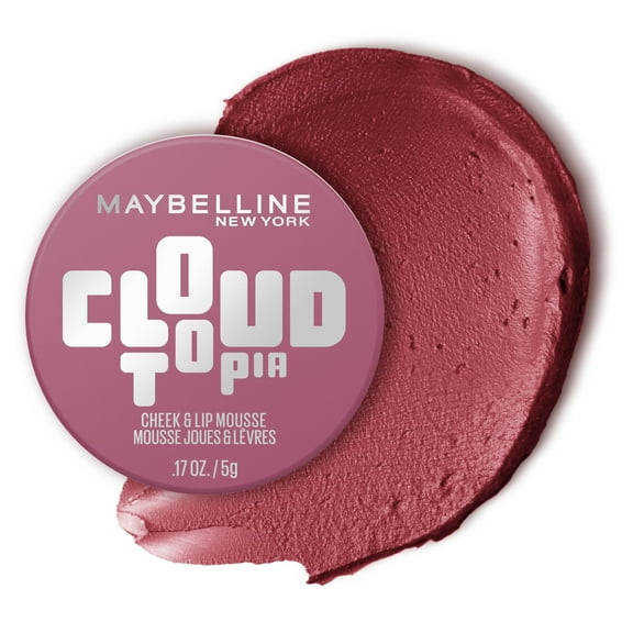 Maybelline Cloudtopia Whipped Blush, Blurred Matte Finish Cheek & Lip Mousse, Twilight Berry, 2.03 fl oz