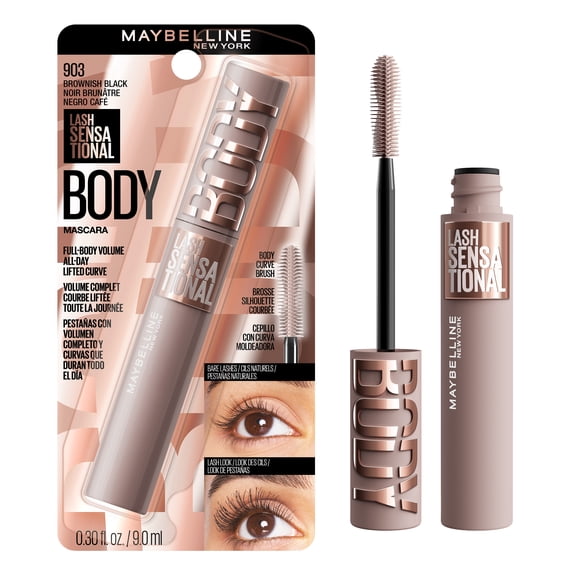 Maybelline Lash Sensational Body Mascara, Brownish Black, 0.24 fl oz