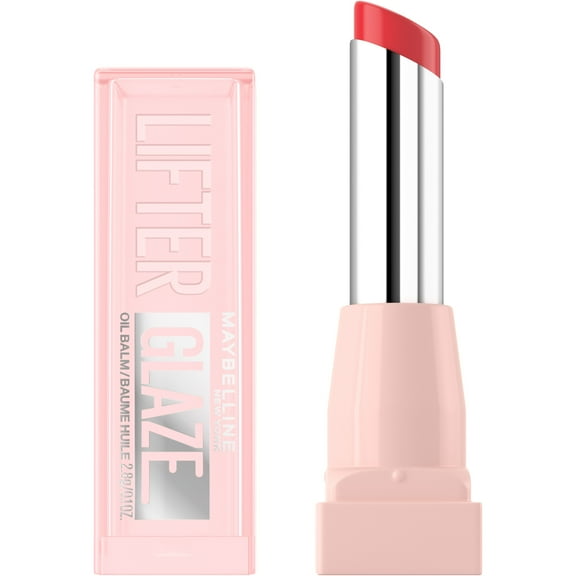 Maybelline Lifter Glaze Oil Balm with Hydrating Oil Blend, Peach Quench, Stocking Stuffers 0.1 oz