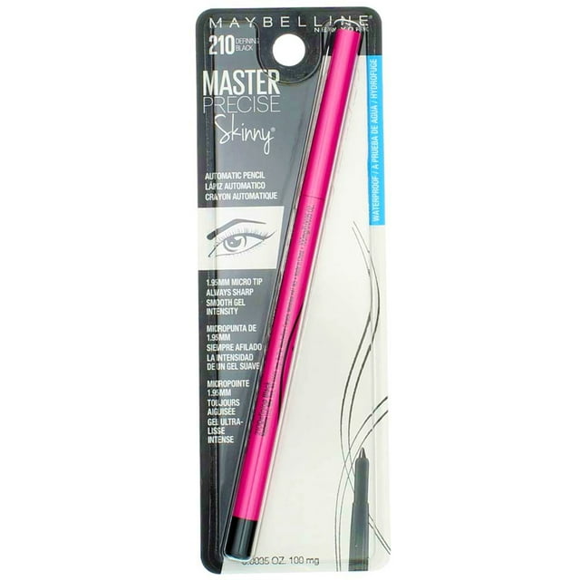 Maybelline Master Precise Skinny Gel Pencil [#210] Defining Black 0.035 oz (Pack of 2)